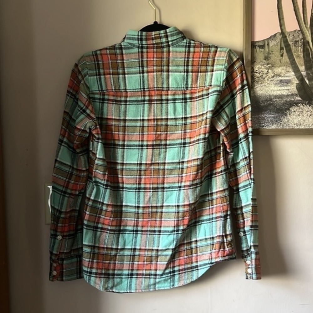 ❤️FINAL SALE❤️ J. Crew The Boy Shirt Button Down Multicolor Flannel Size 0 - Picture 9 of 9